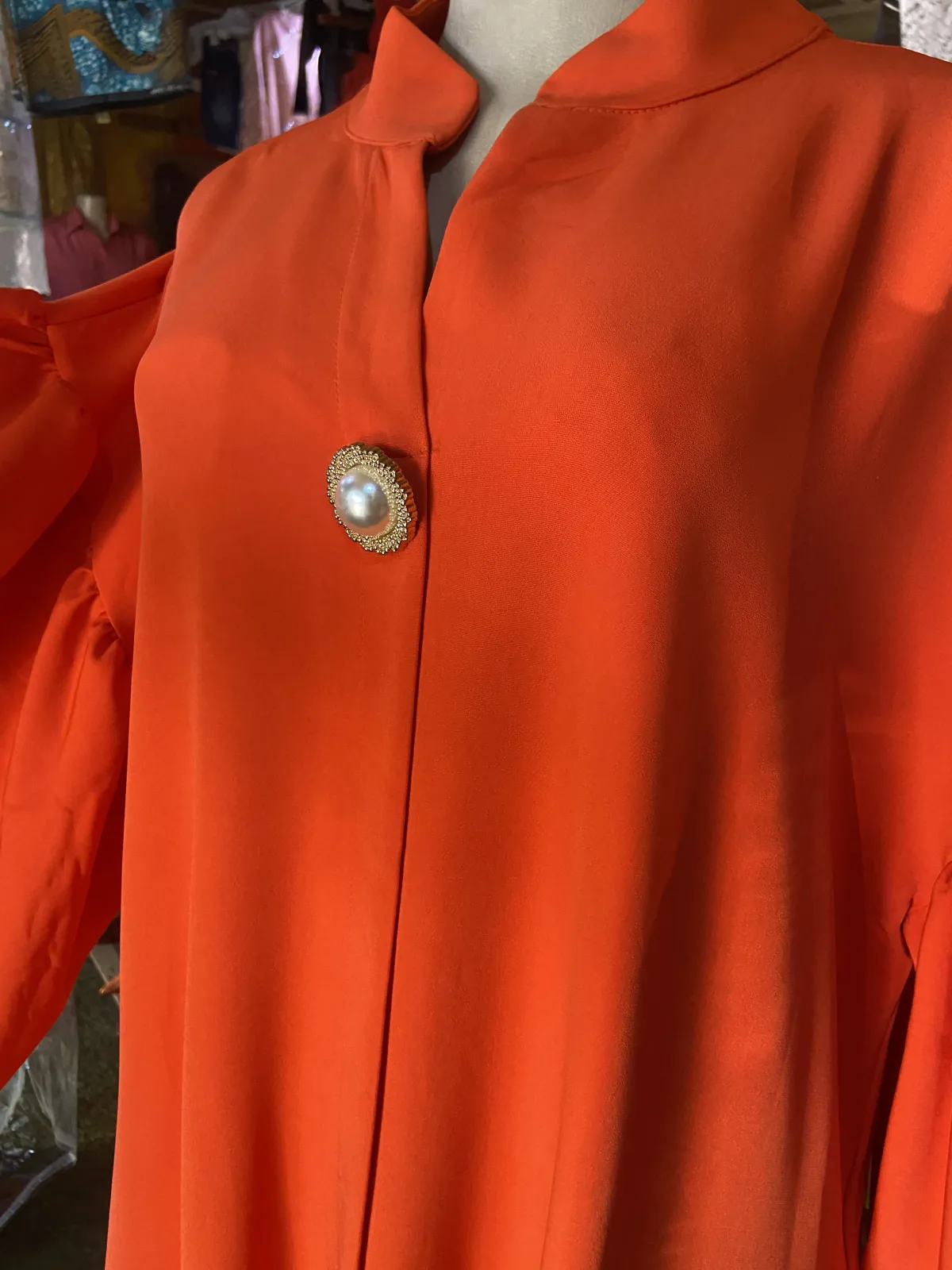 Miniature Robe enveloppe et col mao