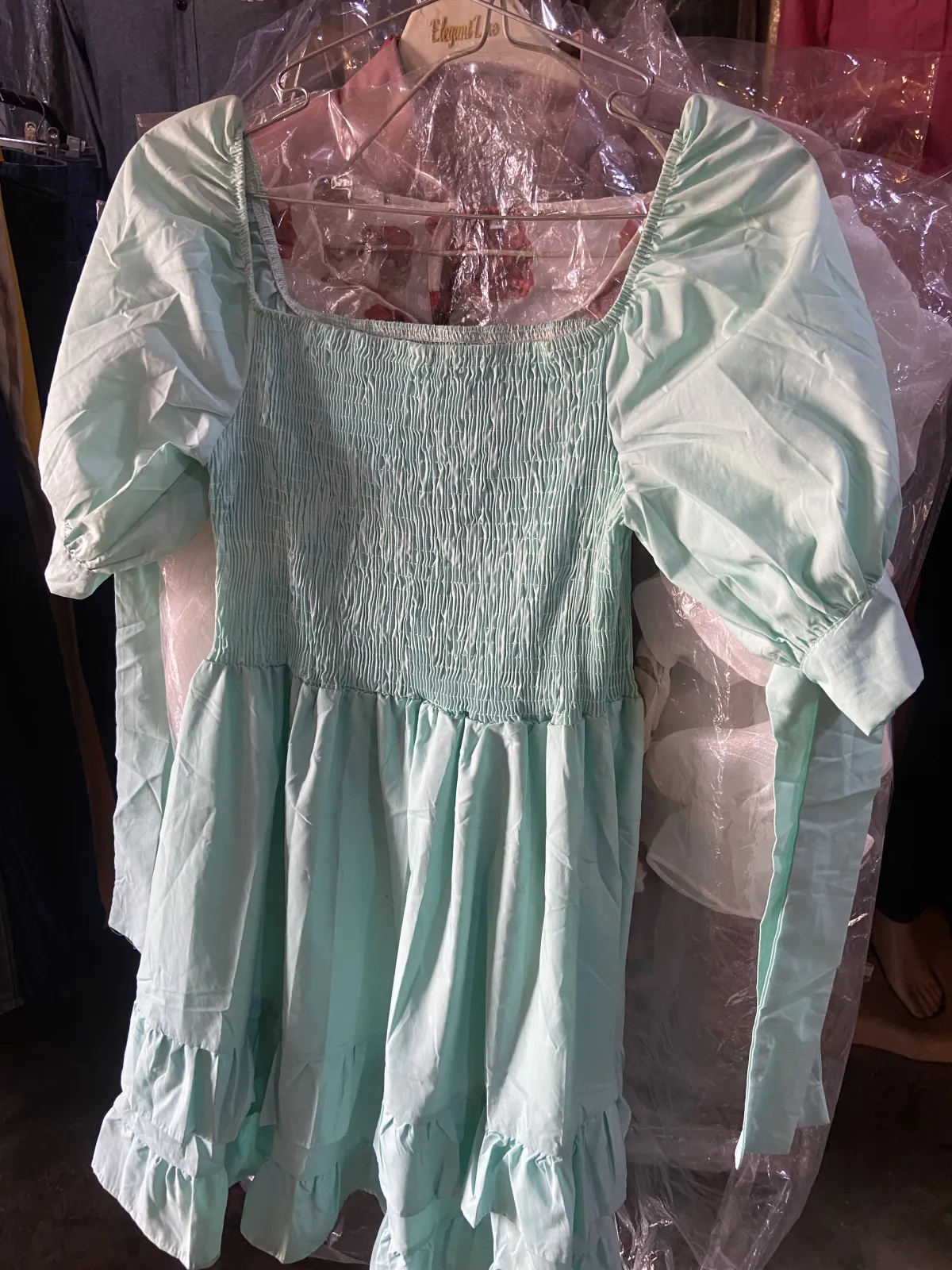 Robe courte évasée avec élastique