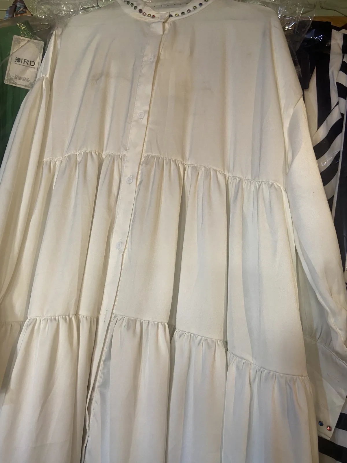 Miniature Robe éventail longue manche