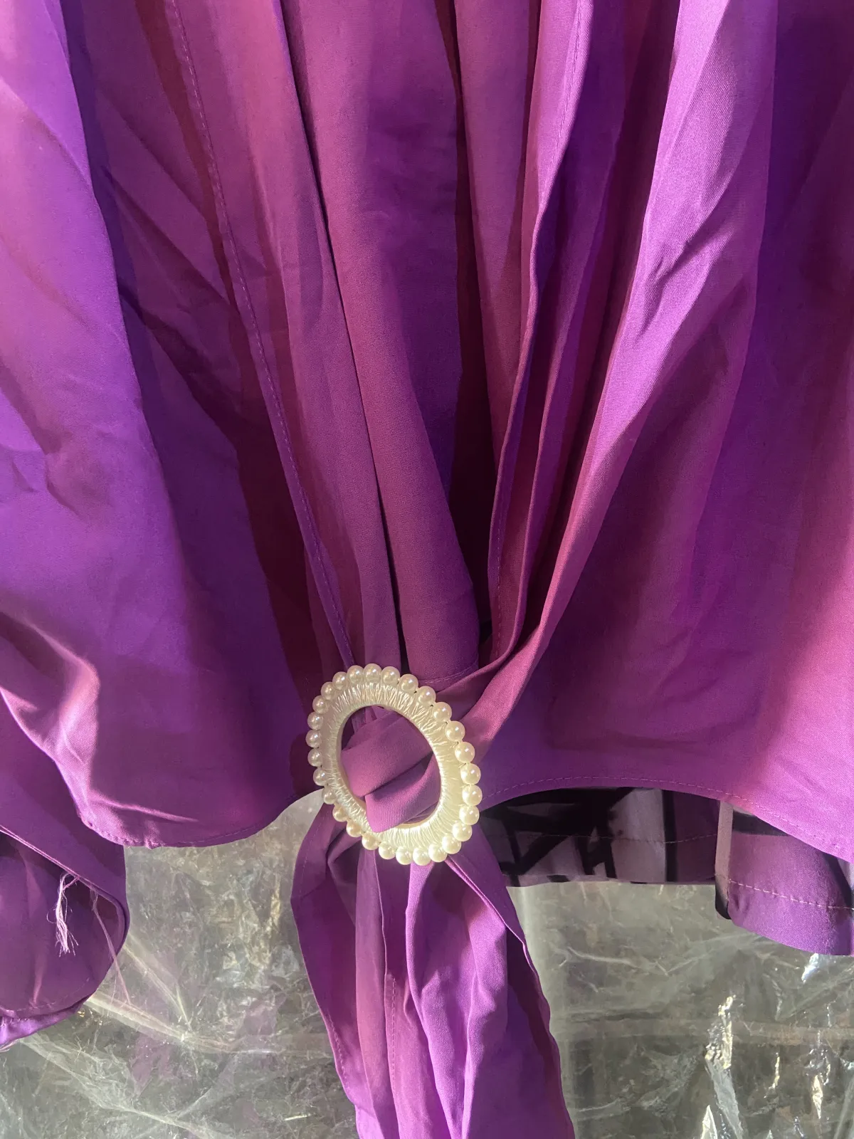 Miniature Ensemble pantalon avec blouse mauve
