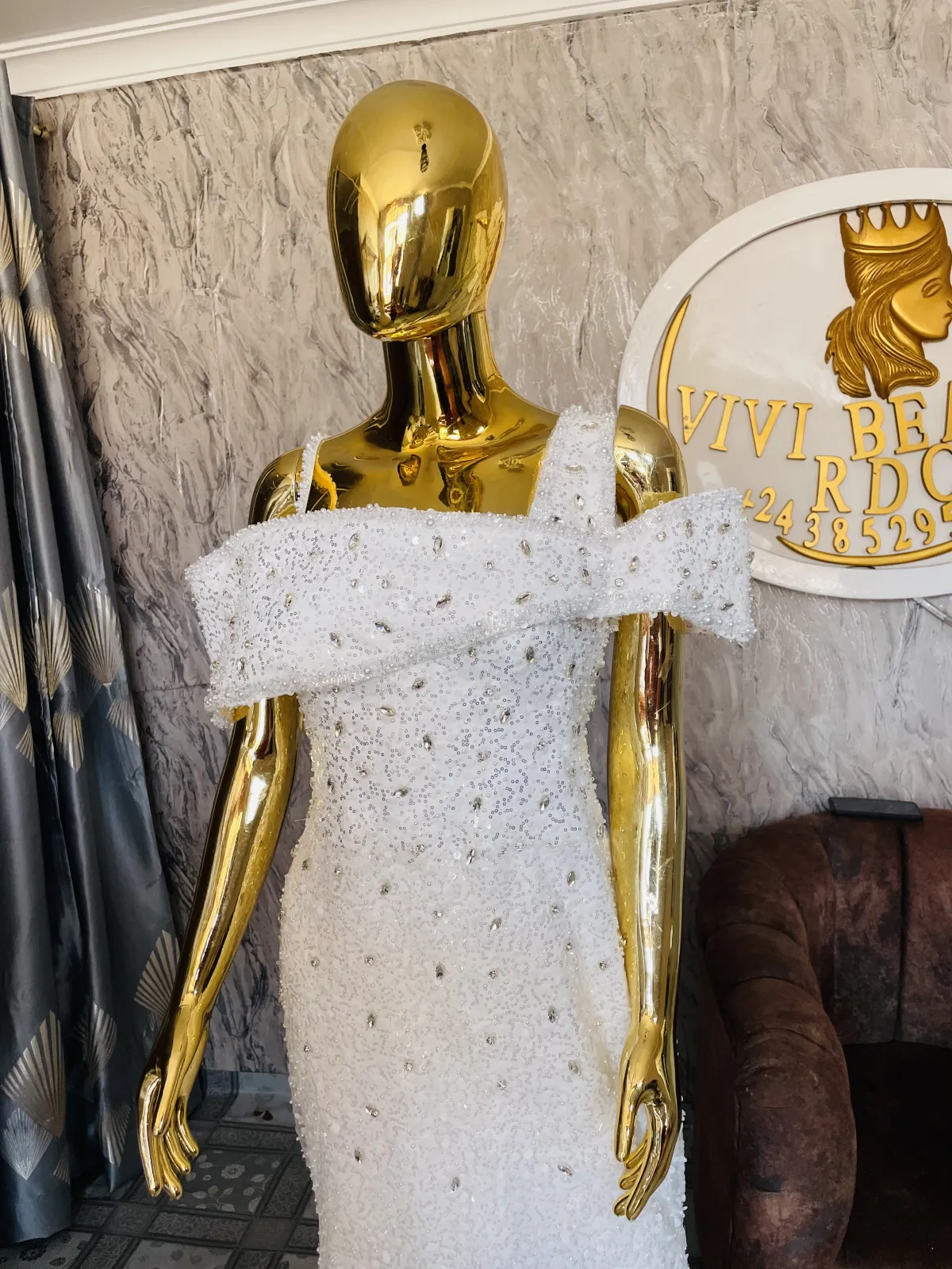 Robe sirène perlée (mariage)